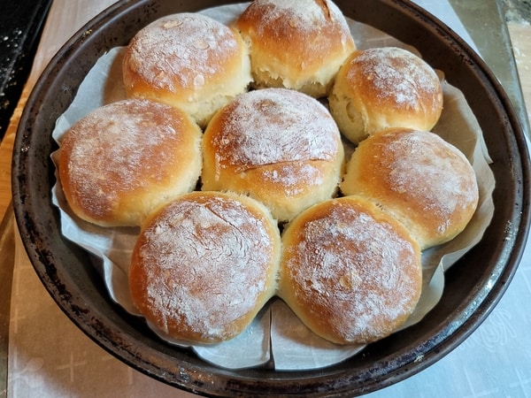 No Knead Pull Apart Yeast Dinner Rolls